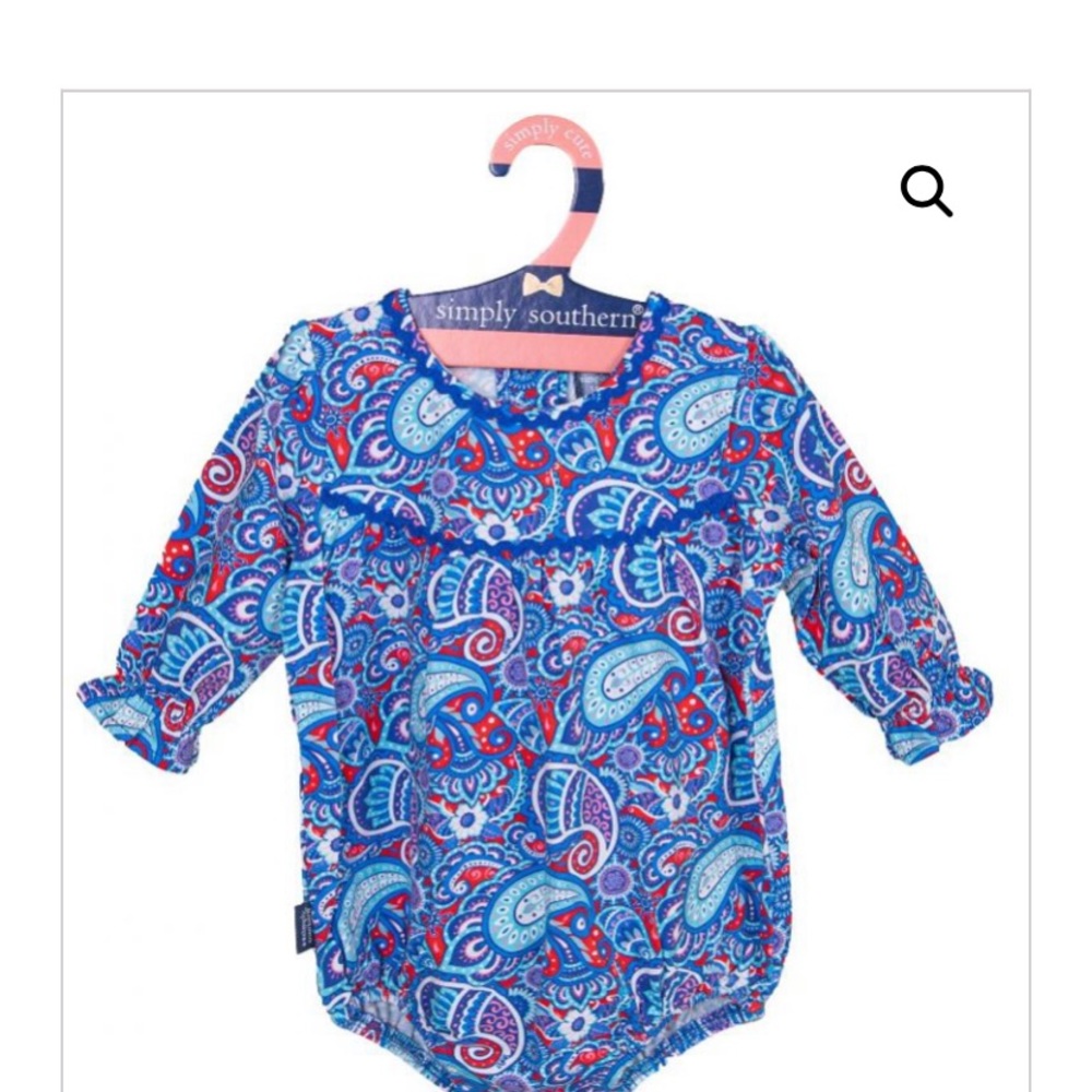 NWT- simply southern onesie sz 9-12 months